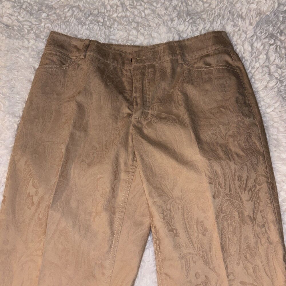 Doncaster women's clothing Embellished Flare  Pants Size 2 Champagne